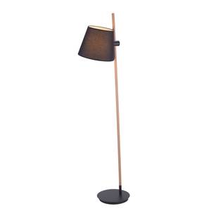 Lampadaire Miriam Coton / Fer - 1 ampoule - Noir profond