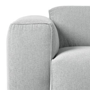 Hoekbank HUDSON 1,5-zits + chaise longue Geweven stof Saia: Lichtgrijs - Longchair vooraanzicht rechts