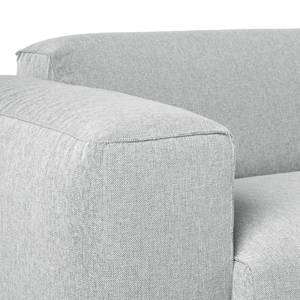 Ecksofa HUDSON 1,5-Sitzer mit Longchair Webstoff Saia: Hellgrau - Longchair davorstehend rechts