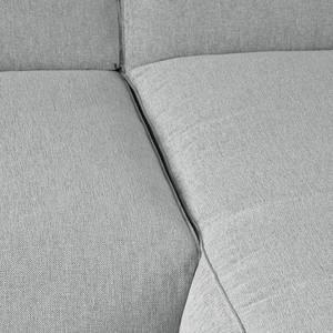 Ecksofa HUDSON 1,5-Sitzer mit Longchair Webstoff Saia: Hellgrau - Longchair davorstehend rechts