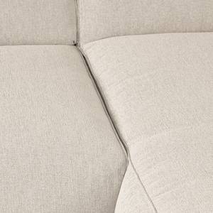 Hoekbank HUDSON 1,5-zits + chaise longue Geweven stof Saia: Beige - Longchair vooraanzicht rechts