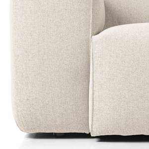 Hoekbank HUDSON 1,5-zits + chaise longue Geweven stof Saia: Beige - Longchair vooraanzicht rechts
