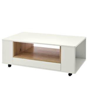 Table basse Carini Blanc mat / Imitation chêne