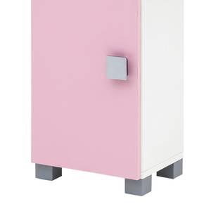 Armoire colonne Edia Rose / Blanc