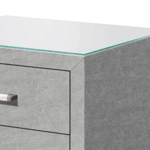 Table de chevet Maum Microfibre - Gris clair