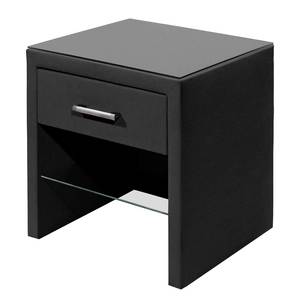 Table de chevet Ledmore Microfibre - Noir