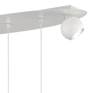 Suspension Dakota Fer - 5 ampoules - Blanc / Argenté