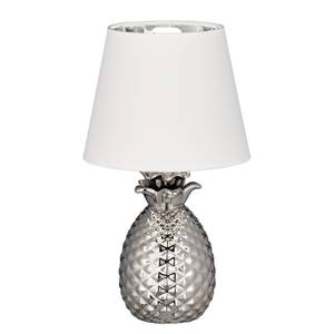 Lampe Pineapple I Coton / Céramique - 1 ampoule - Blanc / Argenté