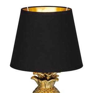 Lampe Pineapple I Coton / Céramique - 1 ampoule - Noir / Laiton