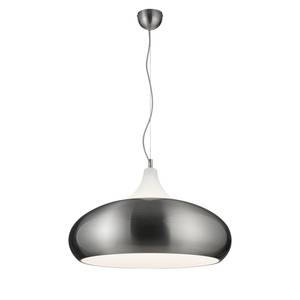 Hanglamp Lisboa Glas/ijzer - 3 lichtbronnen - Antracietkleurig/wit