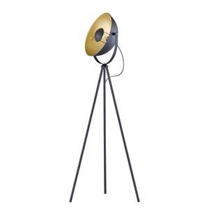 Staande lamp Chewy I IJzer - 1 lichtbron - Zwart/messing