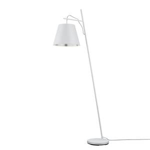 Lampadaire Andreus Coton / Fer - 1 ampoule - Blanc / Argenté