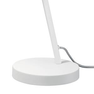 Lampe Andreus Coton / Fer - 1 ampoule - Blanc / Argenté