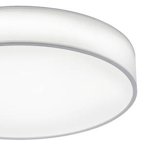 LED-Deckenleuchte Lugano Baumwollstoff - 1-flammig - Weiß - Durchmesser: 60 cm
