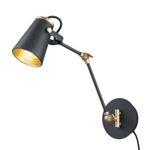 Wandlamp Edward IJzer - 1 lichtbron - Diep zwart