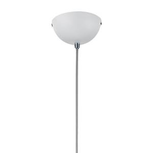 Hanglamp Hostel Katoen/ijzer - 1 lichtbron - Wit/zilverkleurig