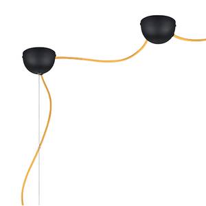 Suspension Andreus Coton / Fer - Noir / Laiton - Nb d'ampoules : 2