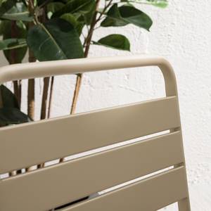 Chaises de jardin Kansas (lot de 2) Fer - Beige