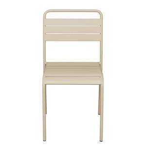 Chaises de jardin Kansas (lot de 2) Fer - Beige