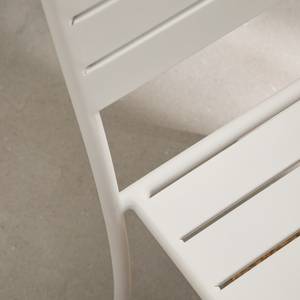 Chaises de jardin Kansas (lot de 2) Fer - Blanc