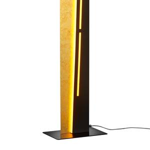 Staande LED-lamp Nestor Katoen/ijzer - 1 lichtbron - Zwart/messing