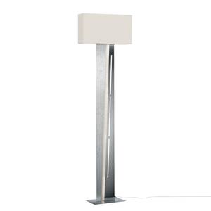 Staande LED-lamp Nestor Katoen/ijzer - 1 lichtbron - Wit/zilverkleurig