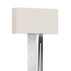 LED-Stehleuchte Nestor Baumwollstoff / Eisen - 1-flammig - Weiß / Silber
