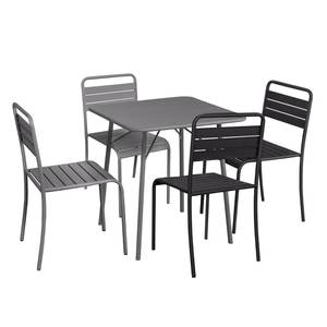 Chaises de jardin Kansas (lot de 2) Fer - Gris