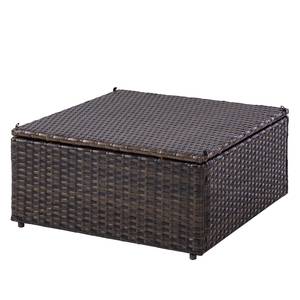 Loungehocker Paradise Lounge Polyrattan / Polyester - Braun / Beige