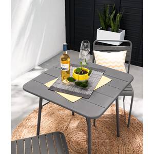 Table de jardin Utah Fer - Gris - Largeur : 70 cm