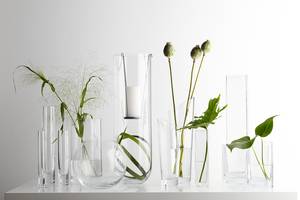 Vase Dynamic Glas - Transparent - Höhe: 40 cm