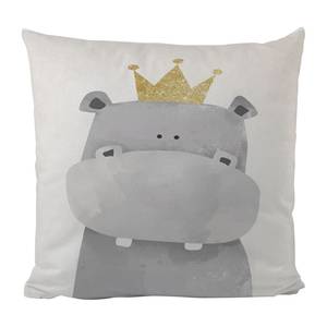 Coussin King Rhino Tissu - Blanc / Gris