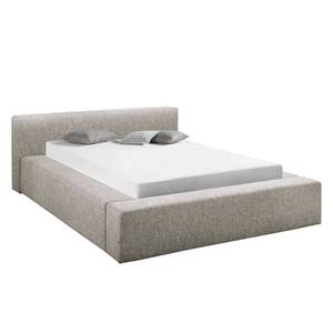 Gestoffeerd bed Sidney Geweven stof - grijs - 160 x 200cm