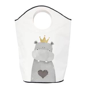 Wasmand King Rhino Geweven stof - wit/grijs