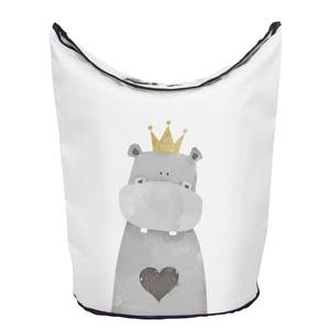 Wasmand King Rhino Geweven stof - wit/grijs