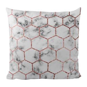 Coussin Bee Marble Tissu - Blanc / Rose doré