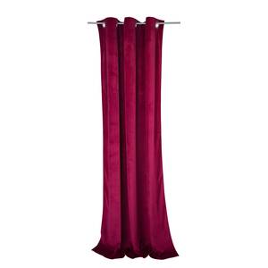 Rideau à œillets T-french velvet Tissu - Bordeaux