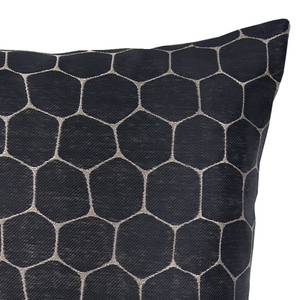 Housse de coussin T-Golden Graphic Tissu - Noir profond