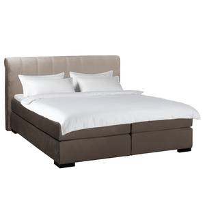 Boxspringbett  Willard I Webstoff - Taupe - 180 x 200cm