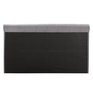 Lit boxspring Willard Tissu structuré - Gris - 140 x 200cm