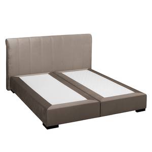 Boxspringbett  Willard I Webstoff - Taupe - 140 x 200cm