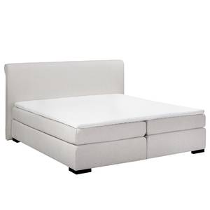 Boxspringbett  Willard Strukturstoff - Beige - 180 x 200cm