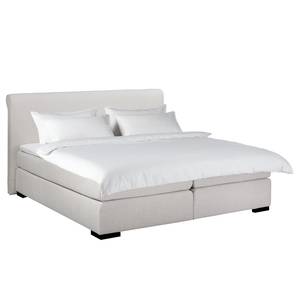 Boxspringbett  Willard Strukturstoff - Beige - 180 x 200cm