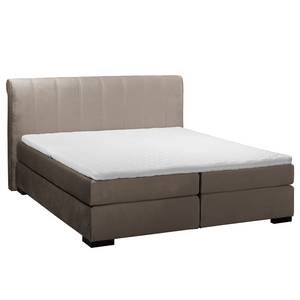 Boxspringbett  Willard I Webstoff - Taupe - 160 x 200cm