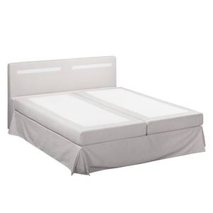 Boxspringbett Bronson Strukturstoff - Beige - 140 x 200cm