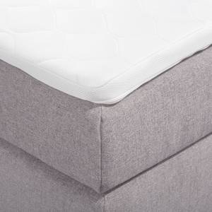 Lit boxspring Willard Tissu structuré - Gris - 180 x 200cm