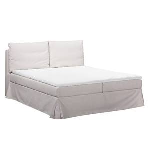 Boxspringbett Bronson Strukturstoff - Beige - 180 x 200cm