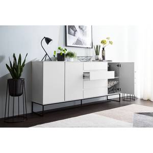 Sideboard Zaddy I Weiß / Schwarz - Weiß