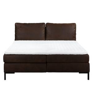 Boxspringbett Allegany Microfaser - Braun - 180 x 200cm