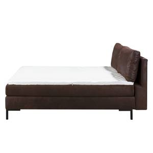 Lit boxspring Allegany Microfibre - Marron - 180 x 200cm